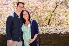 Expectant parents in Central Park