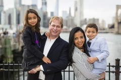Family portrait at Brooklyn Bridge Park