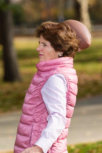 Mom Throwing a Football