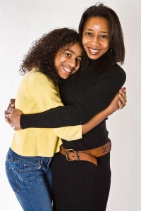 Mother/Daughter in Studio